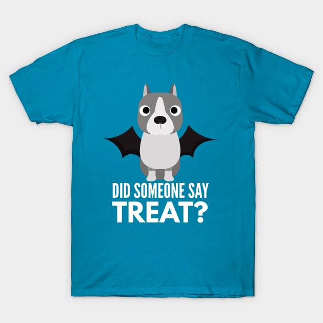 American Staffordshire Terrier Halloween Trick or Treat T-Shirt by DoggyStyles